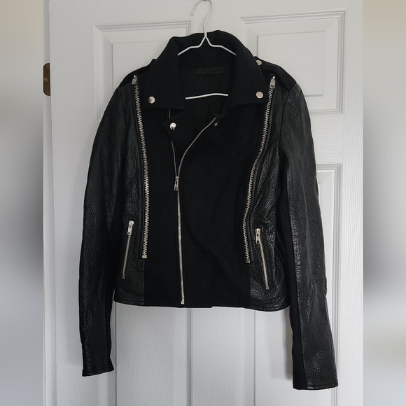 Wool and leather jacket - Picture 1 of 4